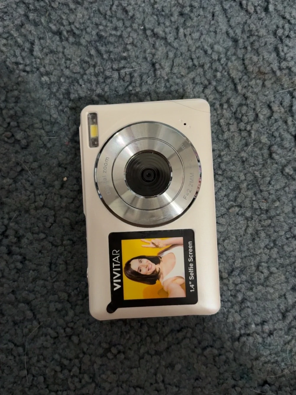 Compact Digital Camera - White with Silver Lens